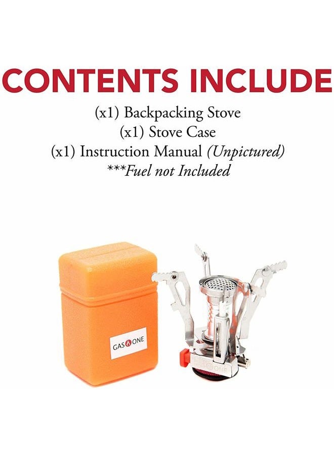 GasOne Gas One Backpacking Camping Stove - Pocket Rocket Stove with Piezo Ignition and Case for Isobutane fuel, 3" - Image 3