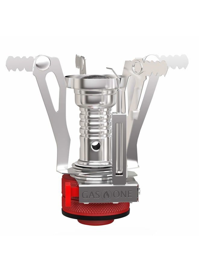 GasOne Gas One Backpacking Camping Stove - Pocket Rocket Stove with Piezo Ignition and Case for Isobutane fuel, 3" - Image 1
