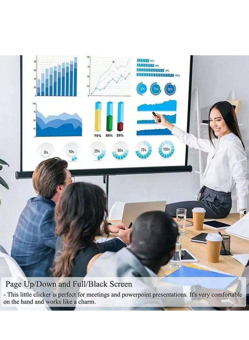 جهاز عرض لاسلكي 2.4 جيجا هرتز مع مؤشر ليزر أحمر، جهاز عرض PowerPoint لنظامي التشغيل Windows وMac، جهاز تحكم عن بعد لعروض الشرائح وKeynote والمزيد - Image 3