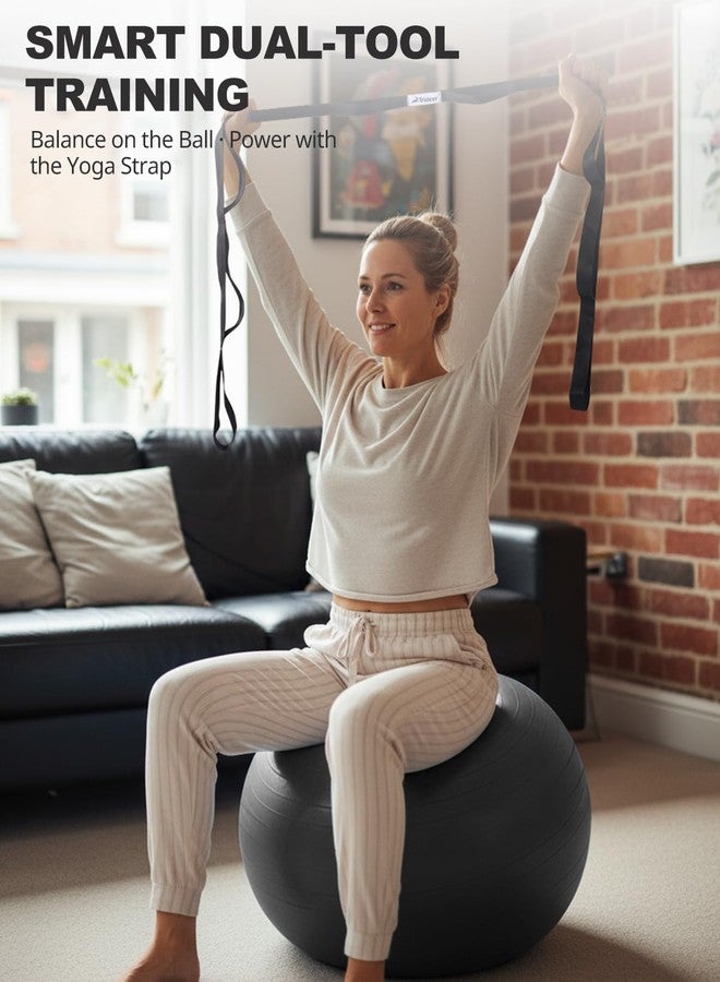 Trideer 45-85cm Extra Thick Exercise Ball (9 Colours), Birthing Ball, Ball Chair, Yoga Pilate Balance Ball with Pump, Anti-Slip & Anti-Burst, 910kg Core Cross Training Ball for Office & Home & Gym - Image 5