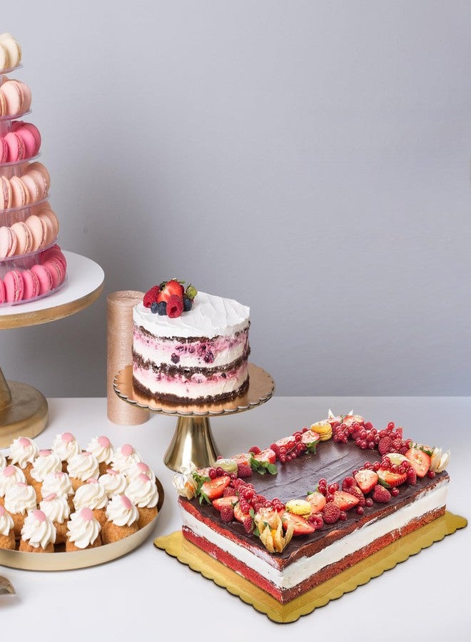 تيبري مجموعة تيبيري المكونة من 20 قاعدة كيك مستطيلة الشكل، مصنوعة من الكرتون للاستخدام مرة واحدة، مقاس 14 × 10 بوصة، مزينة بورق ذهبي، مثالية لخبز الكيك والبيتزا والمعجنات وتزيين الحفلات، مقاومة للدهون والرطوبة. - Image 5