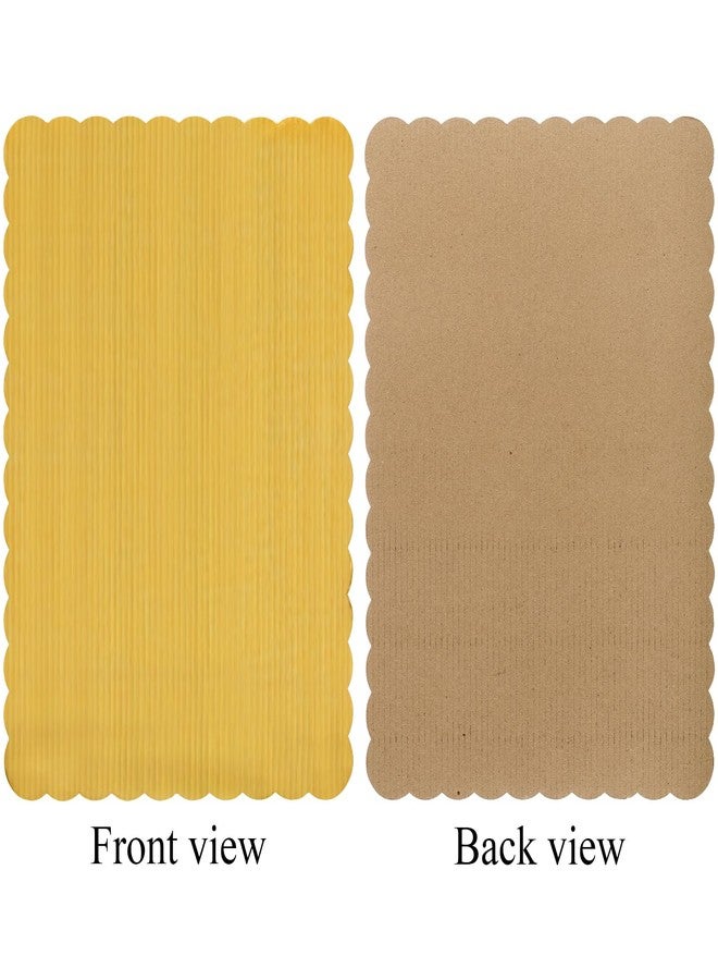 تيبري مجموعة تيبيري المكونة من 20 قاعدة كيك مستطيلة الشكل، مصنوعة من الكرتون للاستخدام مرة واحدة، مقاس 14 × 10 بوصة، مزينة بورق ذهبي، مثالية لخبز الكيك والبيتزا والمعجنات وتزيين الحفلات، مقاومة للدهون والرطوبة. - Image 3