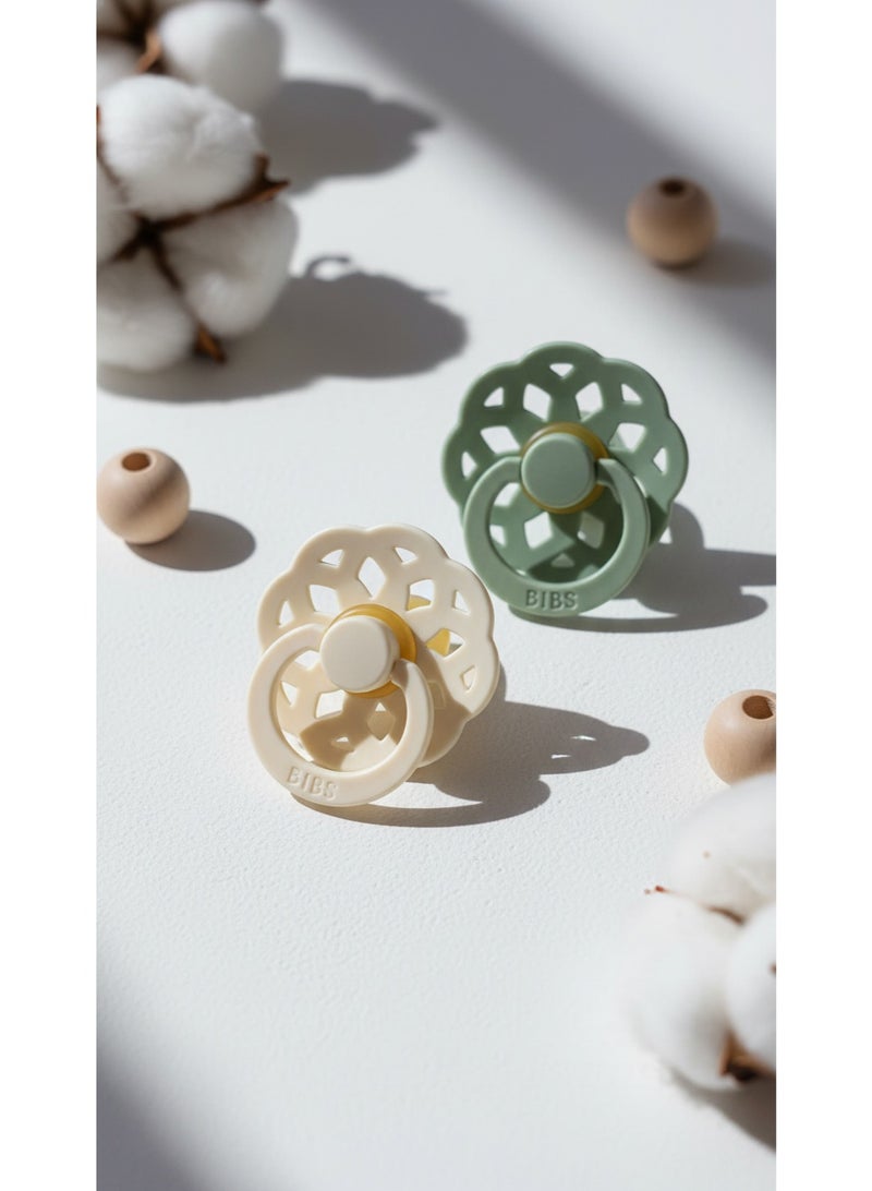 BIBS Pacifier Natural Rubber Round Nipple  0+M - Image 3