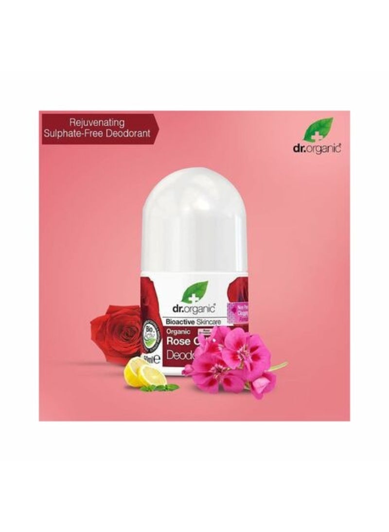 dr.organic Dr. Organic Rose Otto Deodorant Clear 50ml  - Image 2