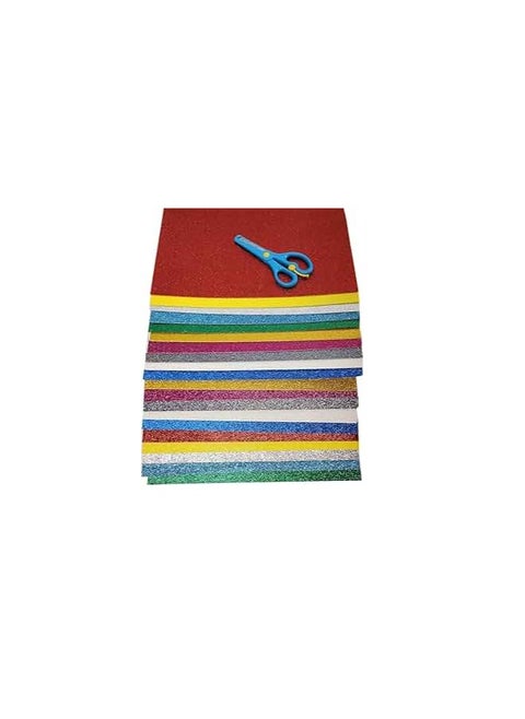 20 pcs A4 Glitter Foam Sheets self Adhesive Foam Craft Foam Adhesive Backed Foam Paper Fun Colored Sponge Backing Party Sticks Sticky Foam Sheets