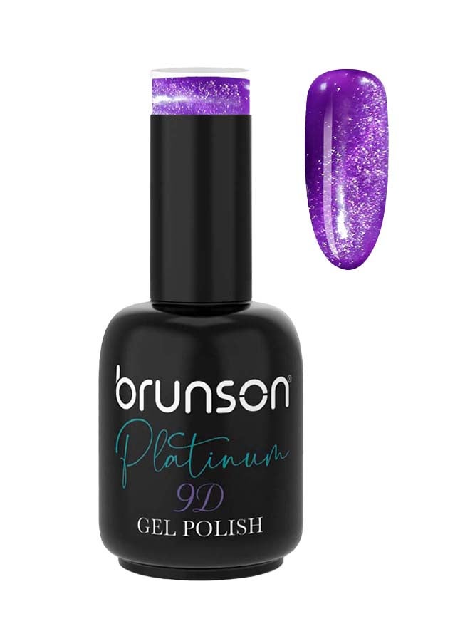 brunson Platinum Cat Eye Shiny Holographic 9D, Glitter Soak Off Gel Nail Polish BSM515 - Image 1