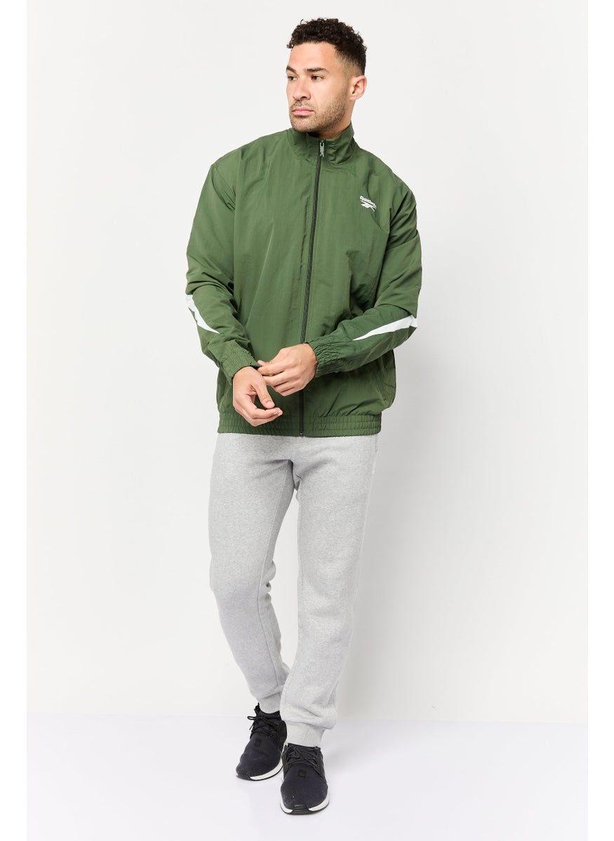 Reebok Men Sportswear Fit Long Sleeves Outdoor Jacket, Dark Green  - Image 2