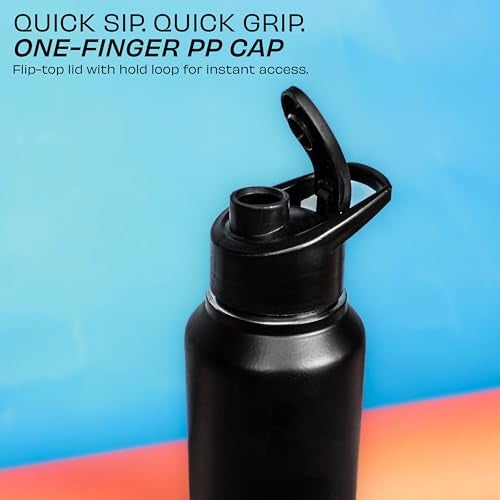 Nivia Dominator Stainless Steel Water Bottle 1000ML With Sipper, Durable, Leak-Proof, Easy Grip, Easy-to-Clean, Odour-Free Bottle with Secure Cap For School, Travel, Gym & Work (Black) - Image 4