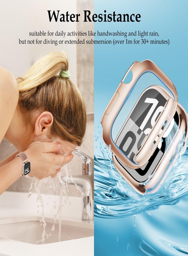 Vigamen Waterproof Stainless Steel Milanese Band with Case Compatible for Apple Watch Bands 40mm for Women Men,Breathable Metal Magnetic Replacement Strap for iWatch Series 6 5 4 SE SE 3,Rose Gold - Image 3