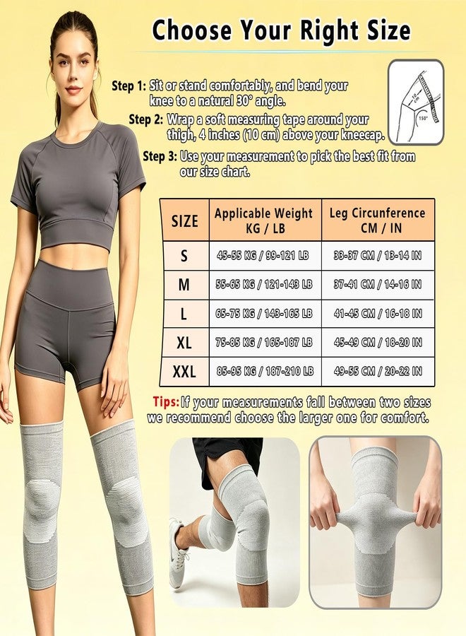 One-Commprssion Bamboo Knee Sleeves, Knee Brace for Women Men Knee Pain - Image 2