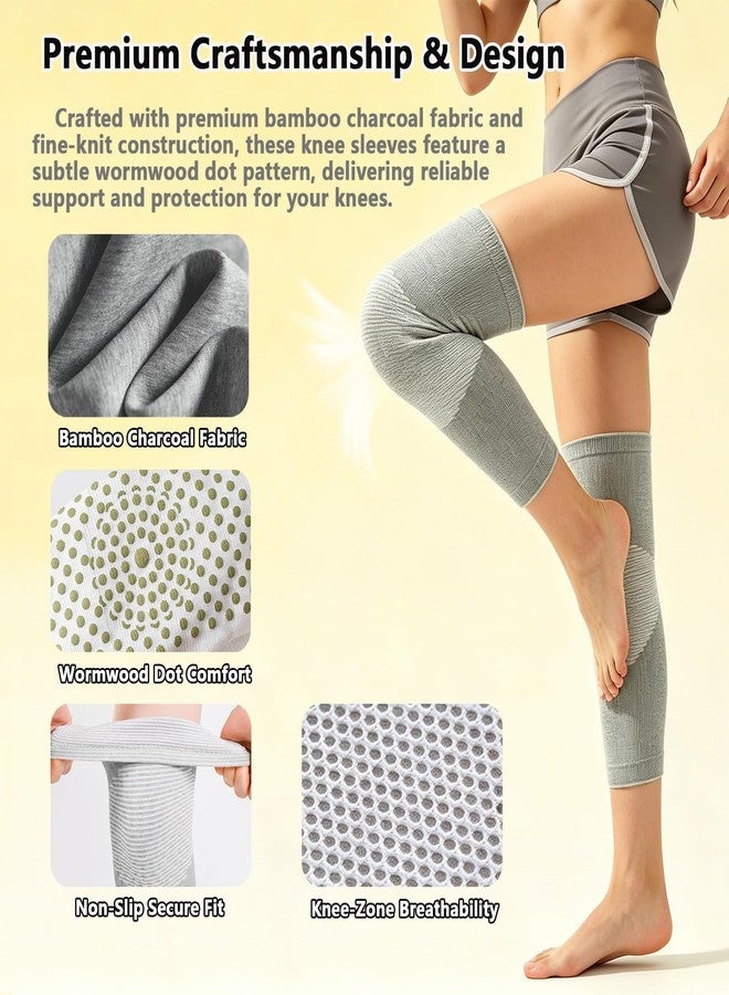 One-Commprssion Bamboo Knee Sleeves, Knee Brace for Women Men Knee Pain - Image 4
