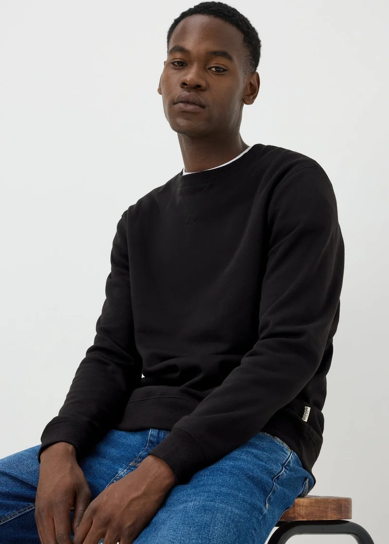 Matalan  Black Essential Crew Neck Sweatshirt for Men | Best Price UAE