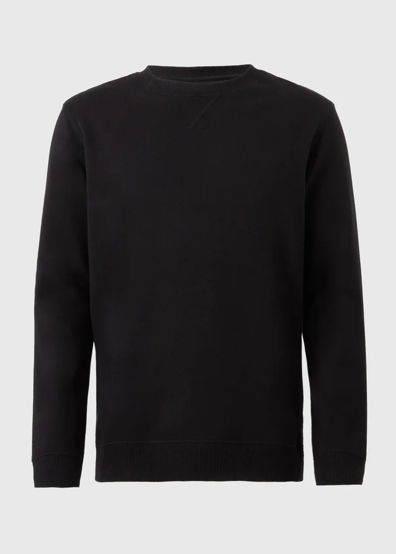Matalan  Black Essential Crew Neck Sweatshirt for Men | Best Price UAE