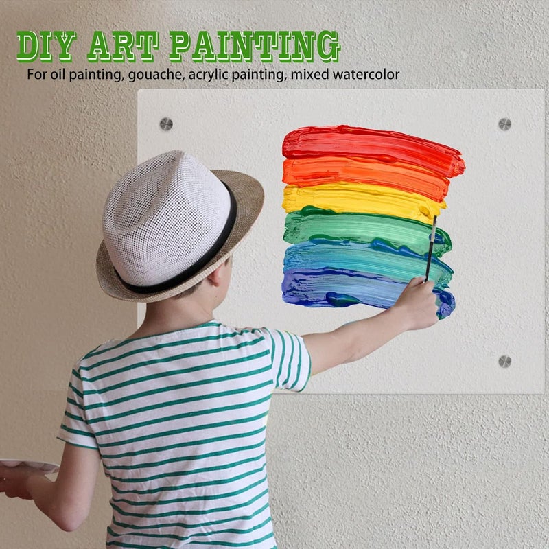 iCAGY Clear Acrylic Dry Erase Board for Wall - Small Wall-Mounted Whiteboard for Office Home and Kids - Sleek Design, Easy Installation, Rounded Corner, 12" x 16", Clear - Image 3