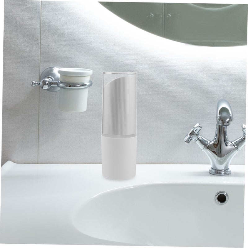 Portable Travel Toothbrush Holder With Rinsing Cup Lightweight Plastic Storage Box White - Image 5