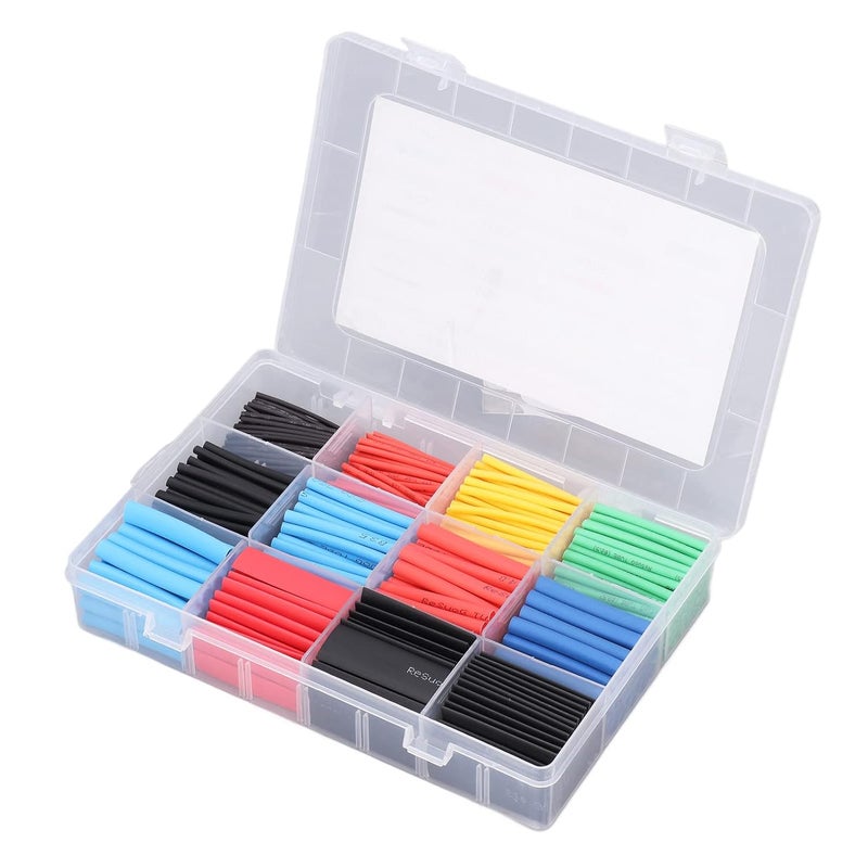 YWBL-WH 560Pcs Heat Shrink Tubing Kit, Electrical Insulated Wire Wrap Set 5 Colors, Various Sizes Plastic Box Packaging for Maintenance, Home DIY Work - Image 5
