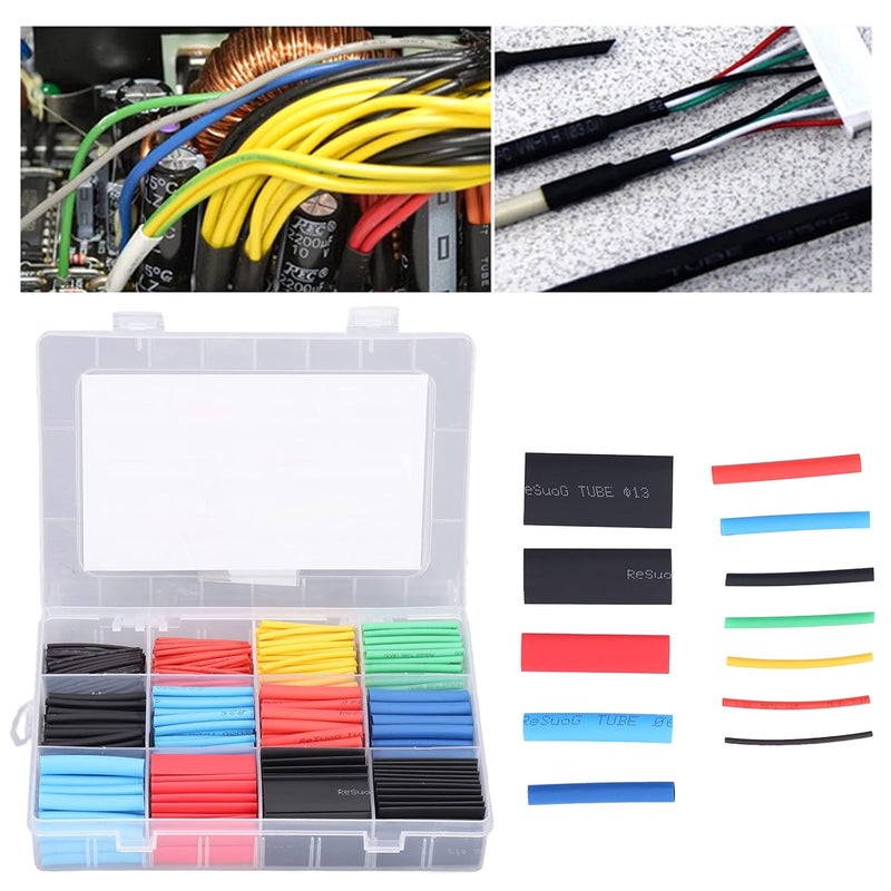 YWBL-WH 560Pcs Heat Shrink Tubing Kit, Electrical Insulated Wire Wrap Set 5 Colors, Various Sizes Plastic Box Packaging for Maintenance, Home DIY Work - Image 3