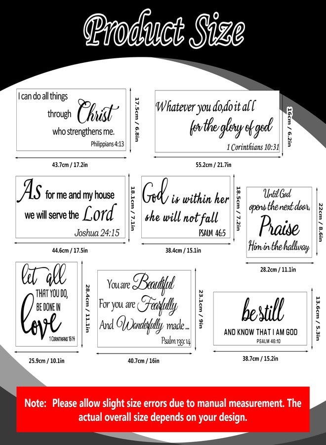 Sinekong Bible Verse Wall Decals Inspirational Wall Decals Quotes Christian Scripture Religious Wall Stickers Peel and Stick Motivational Decal Postive Saying Wall Stickers for Women Family Home Bedroom Decor - Image 2