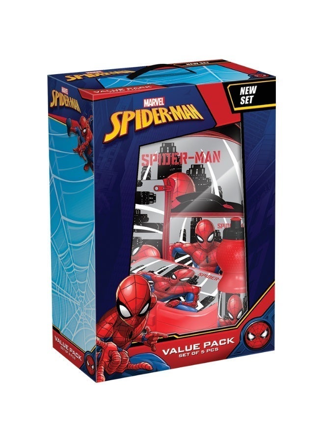FIRSTKID Spiderman 5 In 1 Value Pack (16" Trolley Bag) - FKVPT16-418 - Image 1