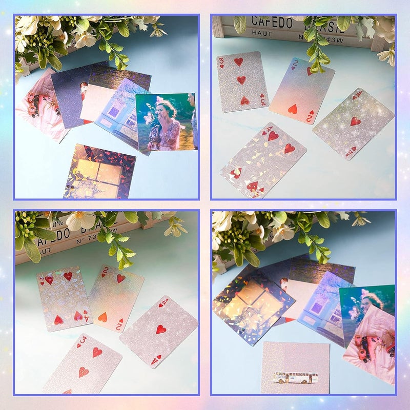 Clabby 36 Sheets A4 Holographic Paper Sticker Transparent Waterproof Self Adhesive Film 11.7 x 8.3 Inches (Gem, Dot, Colorful, Star) - Image 5
