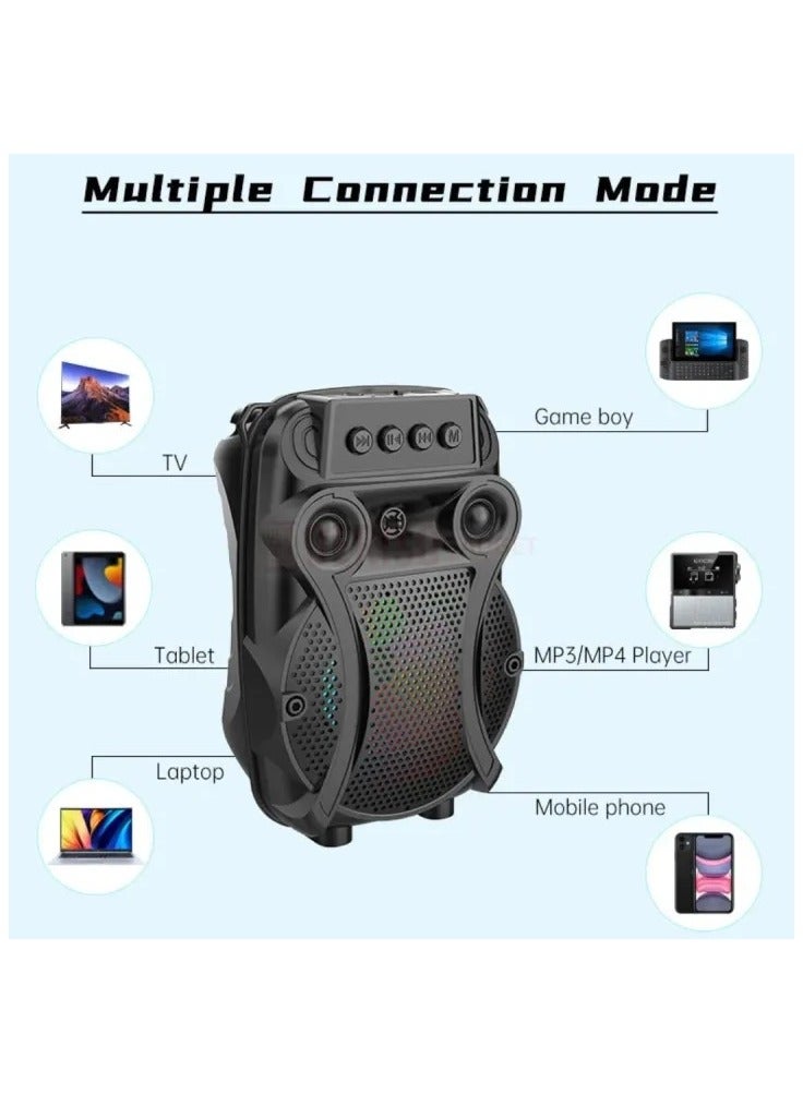Wireless Bluetooth Connection Speaker Support Microphone LED Light Speaker - Image 2