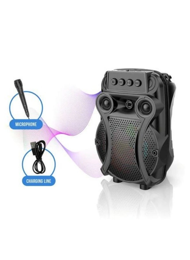 Wireless Bluetooth Connection Speaker Support Microphone LED Light Speaker - Image 3