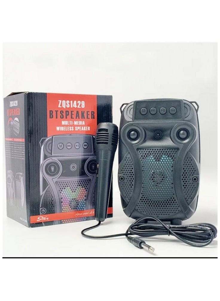 Wireless Bluetooth Connection Speaker Support Microphone LED Light Speaker - Image 5