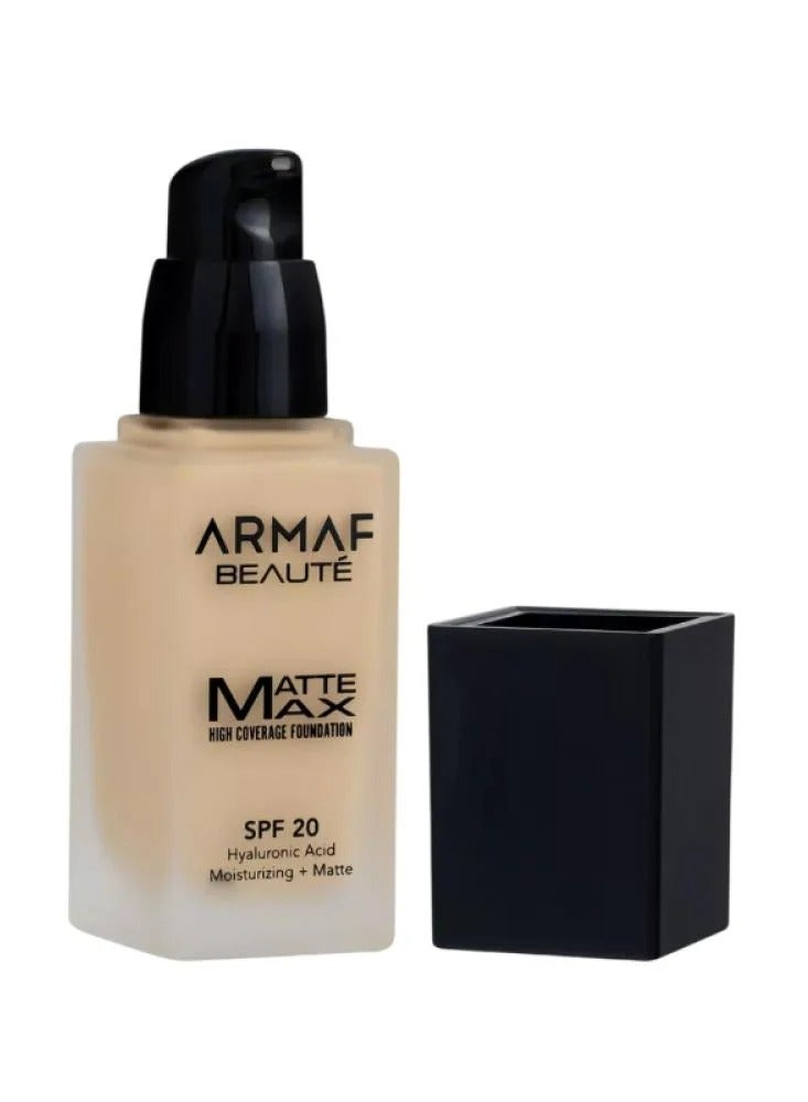 Max High Coverage Matte Foundation SPF 20, Beige 30ml