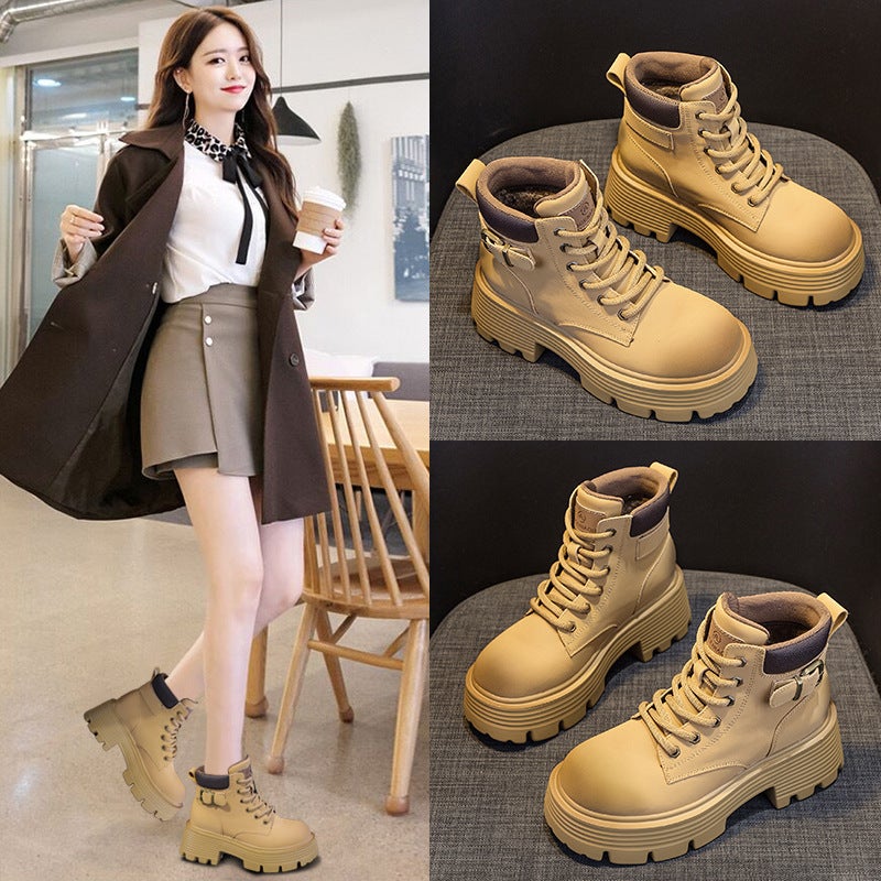 Martin Boots for Women 2026 New Retro Motorcycle Boots and Style Leather Short Work Boots British Style Versatile Women''s Boots - Image 2