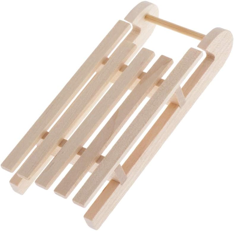 klarako DIY Sleds Wooden Sledge Dollhouse 1:12 Scale Outdoor Garden Decoration - Image 5