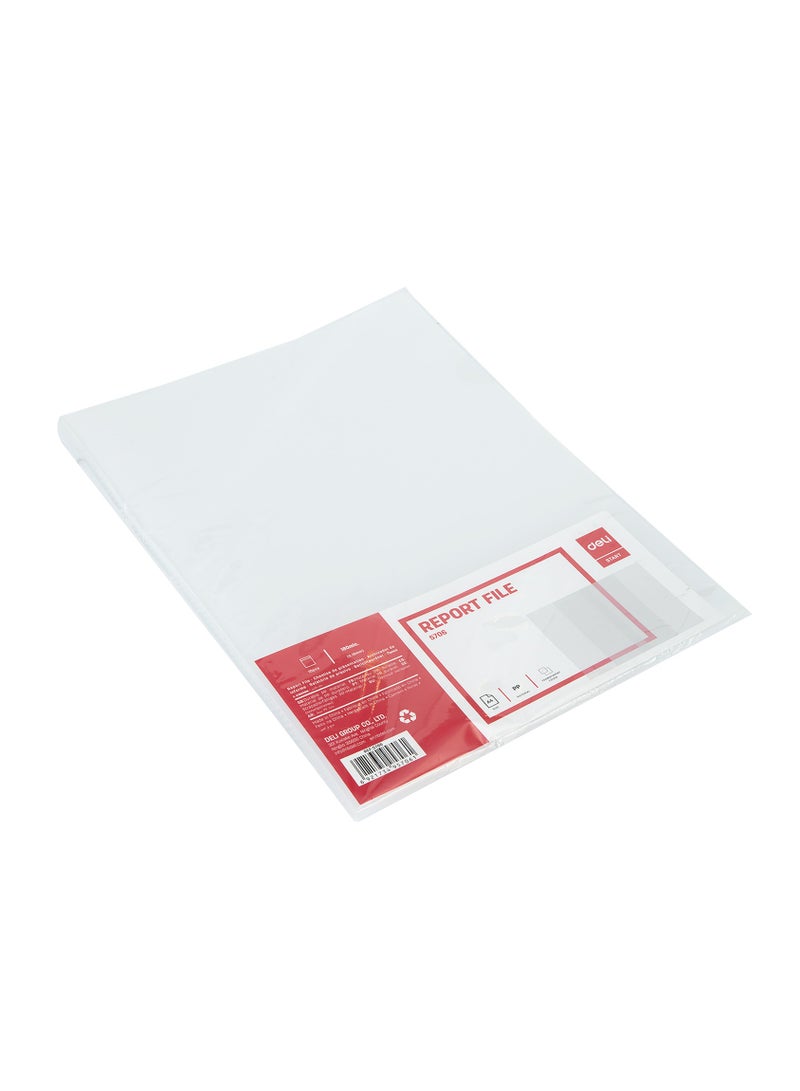 Deli ملف تقارير A4 دلي E5706، حافظة مستندات بغطاء شفاف من PP - مثالي لتنظيم المكتب - Image 2