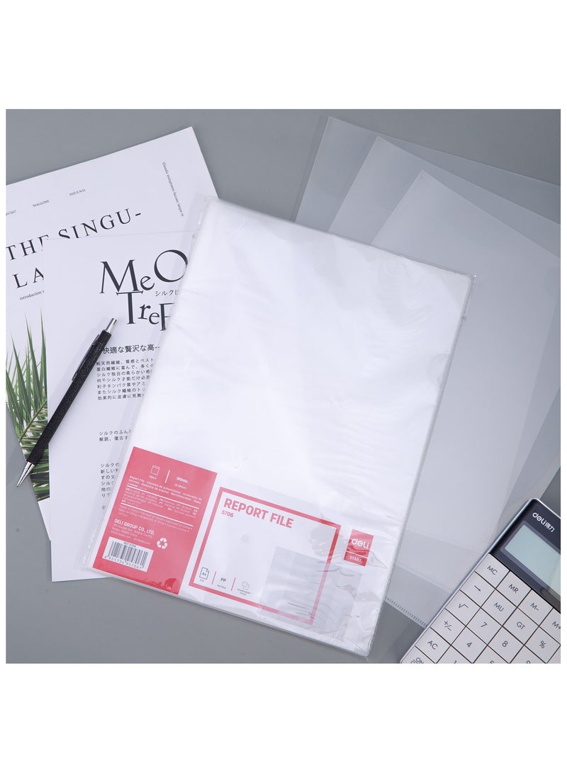 Deli ملف تقارير A4 دلي E5706، حافظة مستندات بغطاء شفاف من PP - مثالي لتنظيم المكتب - Image 5