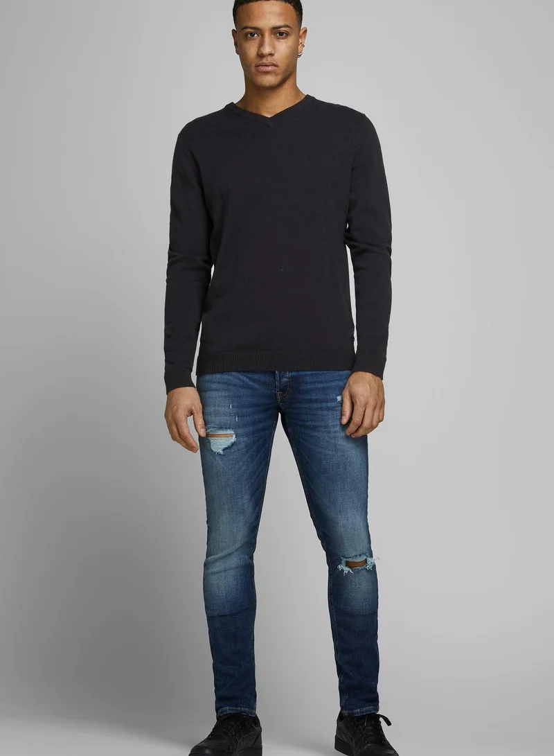 JACK & JONES Essential Knitted V-Neck Sweater