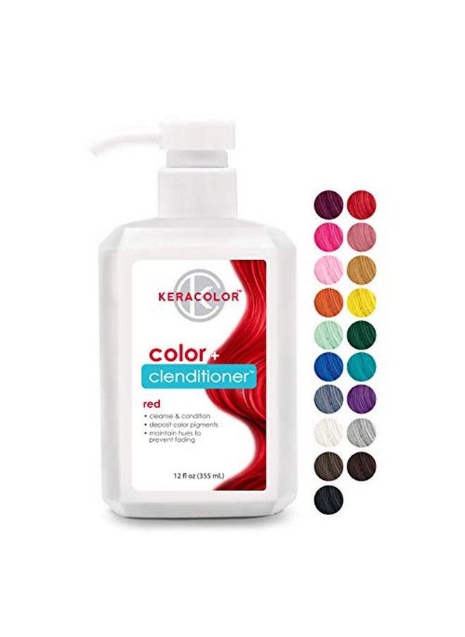 KERACOLOR - Clenditioner Red Hair Dye Semi Permanent Hair Color Depositing Conditioner Crueltyfree 12 Fl. Oz. - Image 1