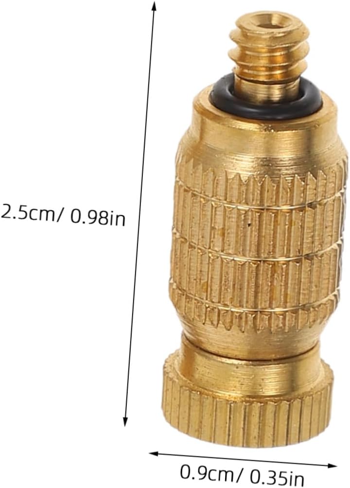 5Pcs High Pressure Copper Misting Nozzles Kit Fine Mist Atomizing Sprayer Heads for Garden Patio and Pool Outdoor Cooling Systems Heat Resistant Design Easy Installation - Image 2