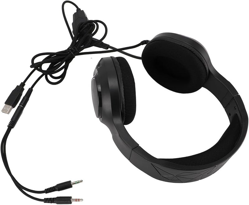 Eujgoov RGB Gaming Headset with Microphone for PC PS5 Switch Laptop Adjustable Sound - Image 4