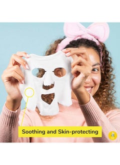 FACETORY K Beauty Face Mask Skin Care - SOS SAVE OUR SKIN RESTORING Sheet Mask with Royal Jelly & Aloe | De-Stress, Calm Inflammation, Dewy Skin (10 Pack)  - Image 3