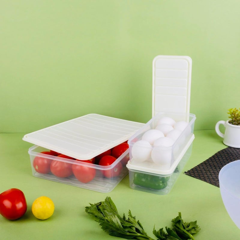 BIRDWING Fridge Boxes Freezer Storage Containers, Container for Kitchen Set, Storage in Kitchen, Vegetable Storage, Draining Crisper Refrigerator Food Box (Mix) - Image 4