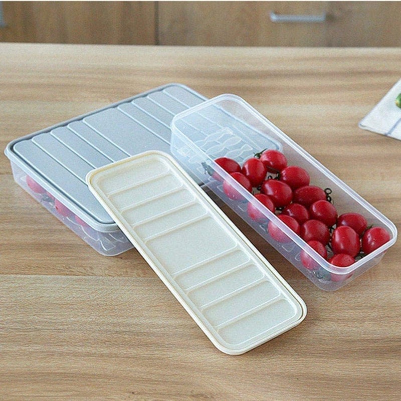 BIRDWING Fridge Boxes Freezer Storage Containers, Container for Kitchen Set, Storage in Kitchen, Vegetable Storage, Draining Crisper Refrigerator Food Box (Mix) - Image 1