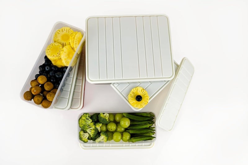 BIRDWING Fridge Boxes Freezer Storage Containers, Container for Kitchen Set, Storage in Kitchen, Vegetable Storage, Draining Crisper Refrigerator Food Box (Mix) - Image 5