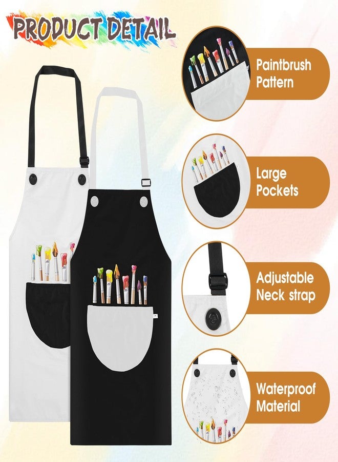 Molain 2 Pack Children's Apron, Adjustable Waterproof Art Apron with Pockets, Girls Boys Bib Aprons for Kids Painting Crafting Cooking Baking Art Gardening(Gray and Black) - Image 3