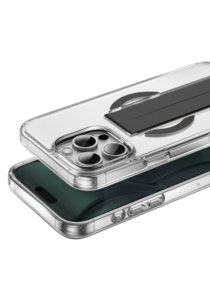 جرين ليون جراب ماجسيف لهاتف ايفون 16 برو ماكس مع قبضة / واقي للشاشة والكاميرا / وضوح مضاد للاصفرار / قبضة مريحة / حماية من السقوط والتلف - تيتانيوم أسود - Image 2