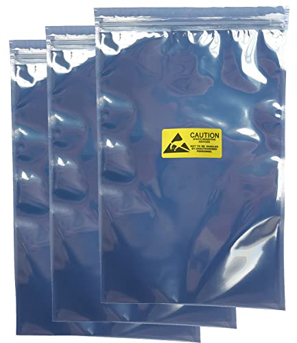 Seadasyoon Anti Static Bags, 25pcs Large Resealable ESD Bags 7.87x11.8in with Labels for GPU Hard Drive SSD HDD and Electronic Device - Image 1