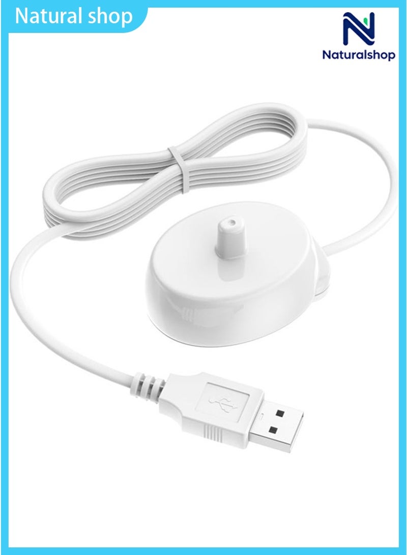 naturalshop USB Charger for Braun Oral B Electric Toothbrush 3757, Waterproof Inductive Charging Base Portable for Travel - Image 1