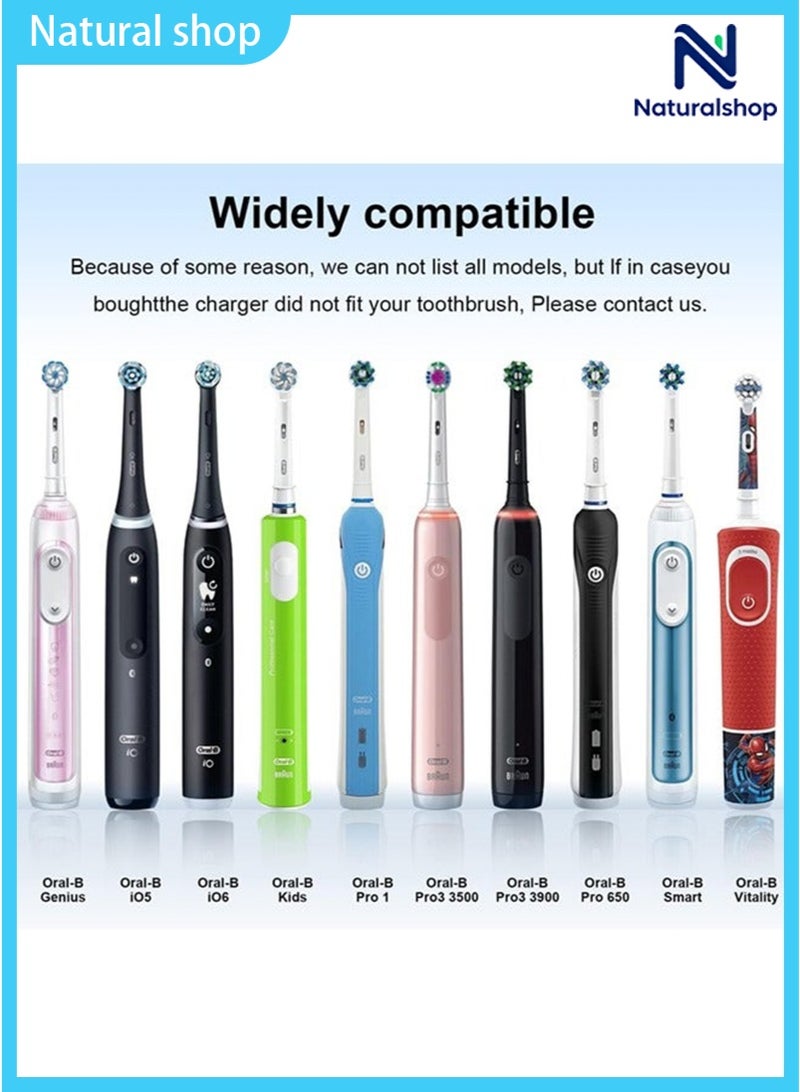 naturalshop USB Charger for Braun Oral B Electric Toothbrush 3757, Waterproof Inductive Charging Base Portable for Travel - Image 2