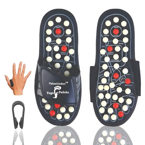 ValueLinker™ Acupressure Foot Massager Slippers | Get FREE Sugar Control Hand Clip | Reflexology Massage for Blood Circulation | Overall Body Pain & Stress Relief | For Men & Women | Size - 6 - Image 1