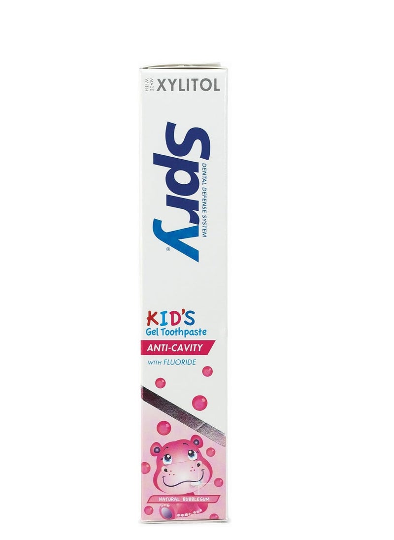 Spry Spry Xylitol Toothpaste for Kids 5oz. Kids Toothpaste with Fluoride, Teeth Whitening Kids Toothpaste with Xylitol, Natural Breath Freshening, Mouth Moisturizing Ingredients, Bubble Gum (Pack of 1)  - Image 3