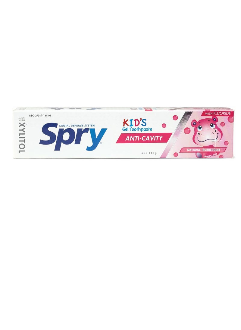 Spry Spry Xylitol Toothpaste for Kids 5oz. Kids Toothpaste with Fluoride, Teeth Whitening Kids Toothpaste with Xylitol, Natural Breath Freshening, Mouth Moisturizing Ingredients, Bubble Gum (Pack of 1)  - Image 4