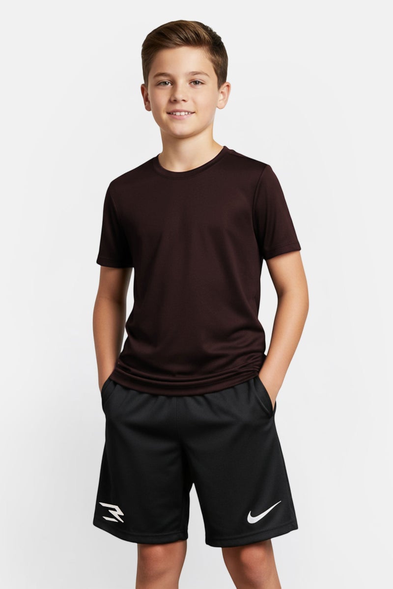 Nike 3Brand by Russell Wilson Kids Boy Running Shorts, Charcoal - Image 1