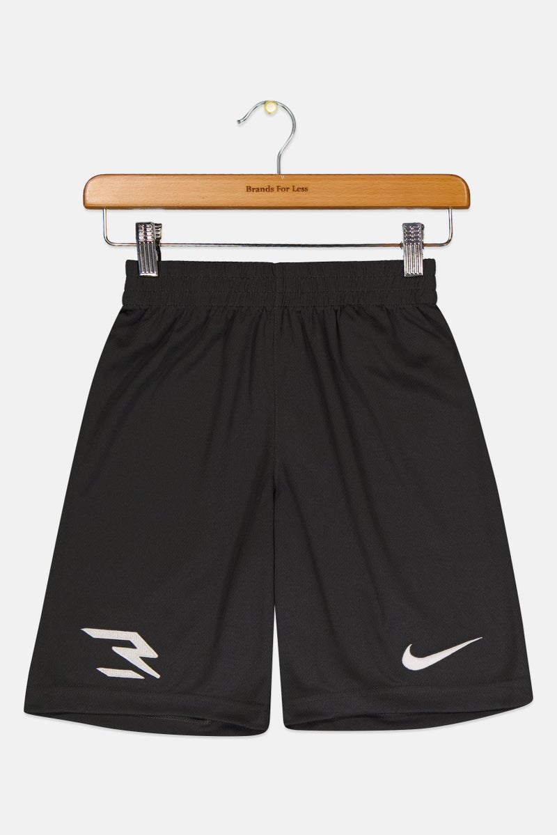 Nike 3Brand by Russell Wilson Kids Boy Running Shorts, Charcoal - Image 3